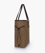 Brown checkered neverfull tote bag